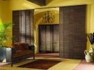 Home Woven Wood Shades in yellow room