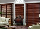 wood blinds in family room