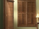 wood shutters green room